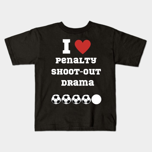 Football Penalty Shootout Lover Soccer Penalty kick score Kids T-Shirt by Artstastic